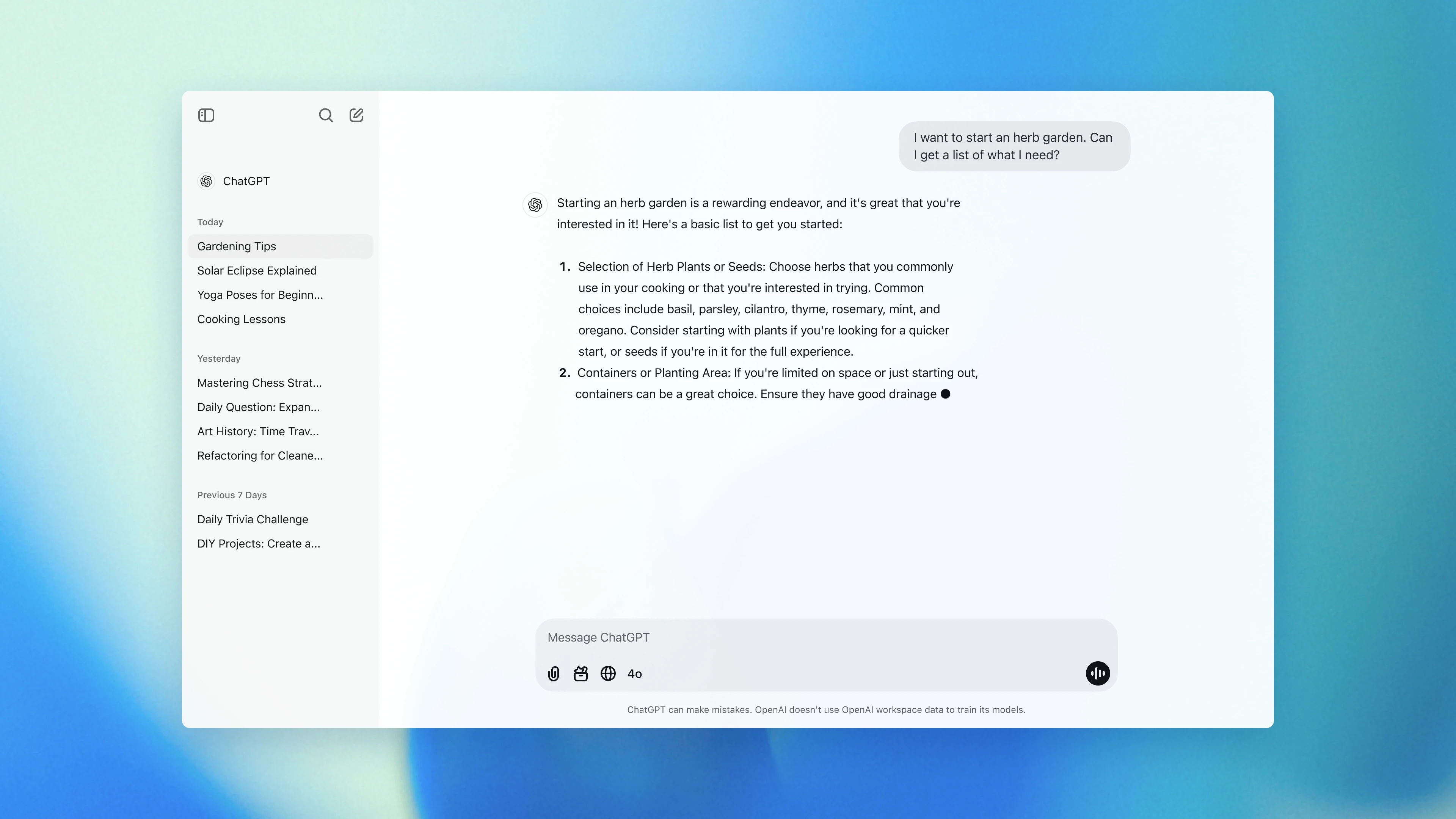 ChatGPT Capabilities